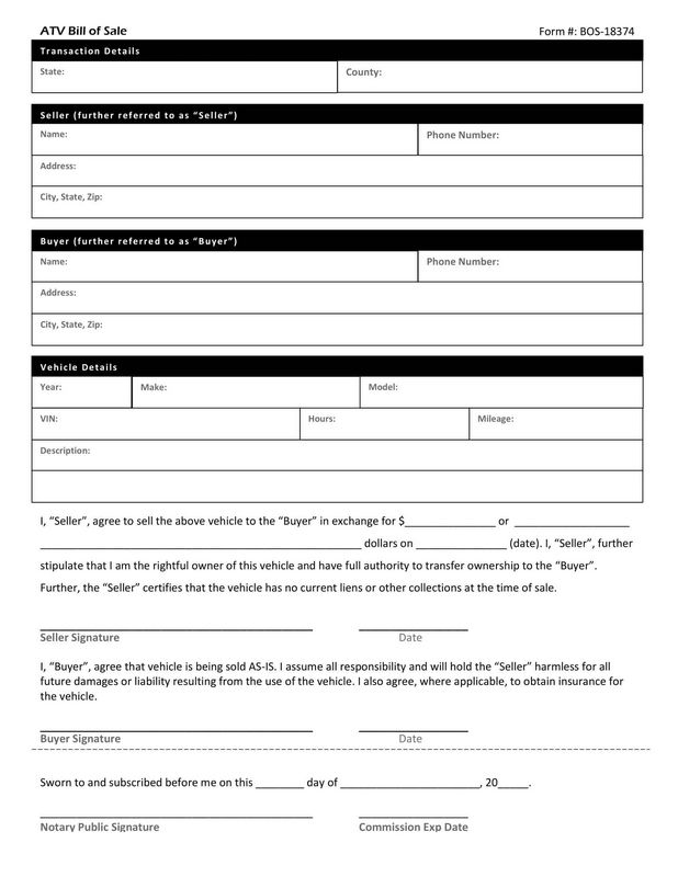 Washington Golf Cart Receipt Template